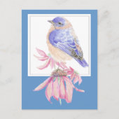 Inspirerend Scripture Isaiah 40:10 Bluebird Briefkaart (Voorkant)