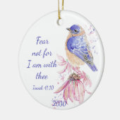 Inspirerend Scripture Isaiah 40:10 Bluebird Keramisch Ornament (Links)