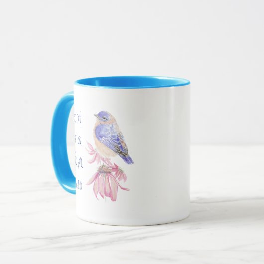 Inspirerend Scripture Isaiah 40:10 Bluebird Mok (Voorkant links)