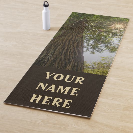 Inspirerend Sequoia Tree met Quote Yoga Mat (In situ)