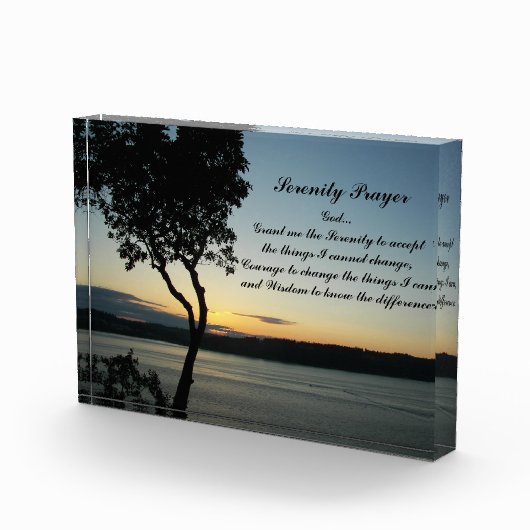 Inspirerend sereniteit gebed avond zonsondergang fotoblokken (Rechts)