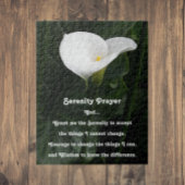 Inspirerend sereniteit gebed Calla Lily Floral Legpuzzel