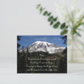 Inspirerend sereniteit gebed Mount Rainier Briefkaart (Staand voorkant)
