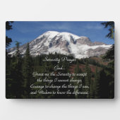 Inspirerend sereniteit gebed Mount Rainier Fotoplaat (voorkant)