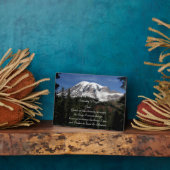 Inspirerend sereniteit gebed Mount Rainier Fotoplaat (Zijkant)