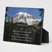 Inspirerend sereniteit gebed Mount Rainier Fotoplaat (Zijkant)