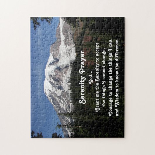 Inspirerend sereniteit gebed Mount Rainier Legpuzzel (Verticaal)