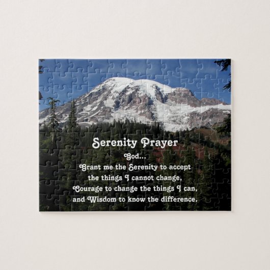 Inspirerend sereniteit gebed Mount Rainier Legpuzzel (Horizontaal)