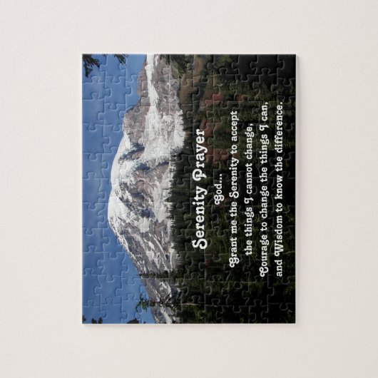 Inspirerend sereniteit gebed Mount Rainier Legpuzzel (Verticaal)