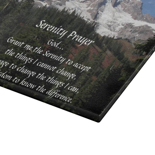 Inspirerend sereniteit gebed Mount Rainier Snijplank (Hoek)