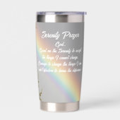 Inspirerend sereniteit gebed regenboog geïsoleerde drinkbeker (Links)