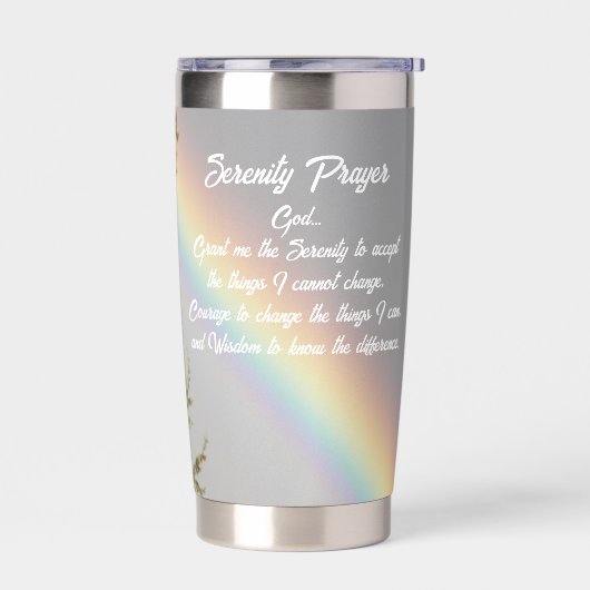 Inspirerend sereniteit gebed regenboog geïsoleerde drinkbeker (Links)
