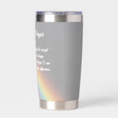 Inspirerend sereniteit gebed regenboog geïsoleerde drinkbeker (Achterkant)