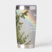 Inspirerend sereniteit gebed regenboog geïsoleerde drinkbeker (Voorkant)
