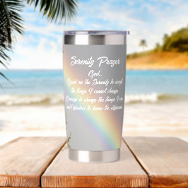 Inspirerend sereniteit gebed regenboog geïsoleerde drinkbeker