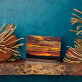 Inspirerend sereniteit gebed Sinaasappel zonsonder Fotoplaat (Zijkant)