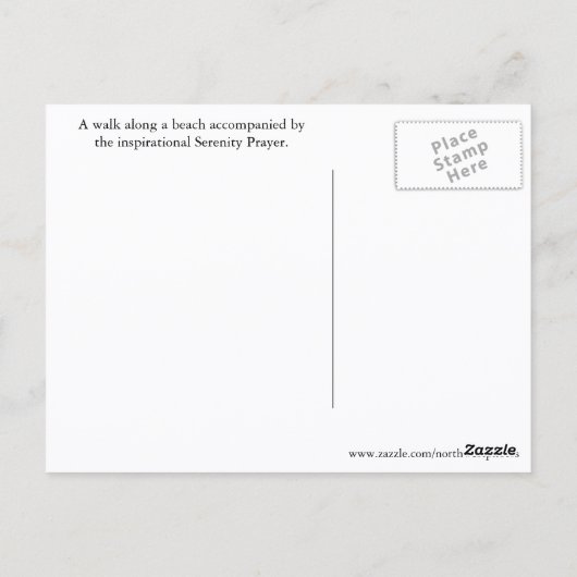 Inspirerend sereniteit gebed strandwandelaars briefkaart (Achterkant)