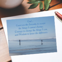 Inspirerend sereniteit gebed strandwandelaars
