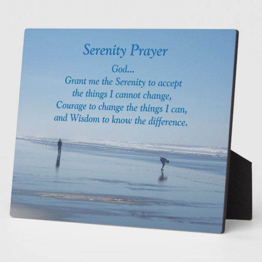 Inspirerend sereniteit gebed strandwandelaars fotoplaat (Zijkant)