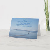 Inspirerend sereniteit gebed strandwandelaars kaart (Voorkant)