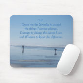 Inspirerend sereniteit gebed strandwandelaars muismat (Met muis)