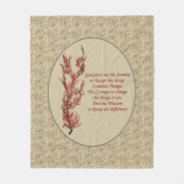 Inspirerend sereniteitsgebed fleece deken (Voorkant)
