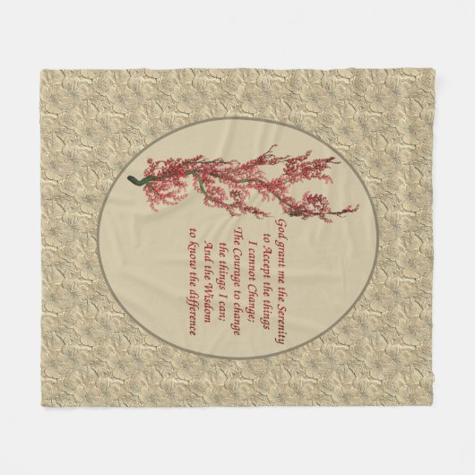 Inspirerend sereniteitsgebed fleece deken (Voorkant (Horizontaal))