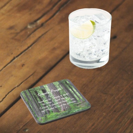 Inspirerend Serenity Prayer Evergreen Forest Onderzetter