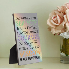 Inspirerend Serenity Prayer Kleurrijke Regenboog Fotoplaat