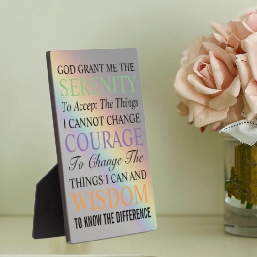 Inspirerend Serenity Prayer Kleurrijke Regenboog Fotoplaat