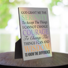 Inspirerend Serenity Prayer Kleurrijke Regenboog Fotoplaat