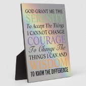Inspirerend Serenity Prayer Kleurrijke Regenboog Fotoplaat (Zijkant)