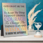 Inspirerend Serenity Prayer Kleurrijke Regenboog Fotoplaat (Zijkant)