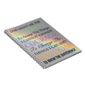 Inspirerend Serenity Prayer Kleurrijke Regenboog Notitieboek (Rechterzijde)
