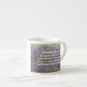 Inspirerend Serenity Prayer Lavendel Tuin Espresso Kop (Voorkant rechts)