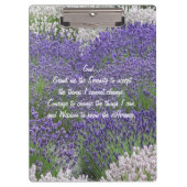 Inspirerend Serenity Prayer Lavendel Tuin Klembord (Voorkant)