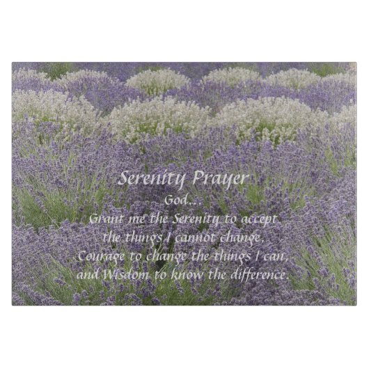 Inspirerend Serenity Prayer Lavendel Tuin Snijplank (Voorkant)