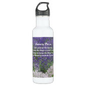 Inspirerend Serenity Prayer Lavendel Tuin Waterfles (Voorkant)