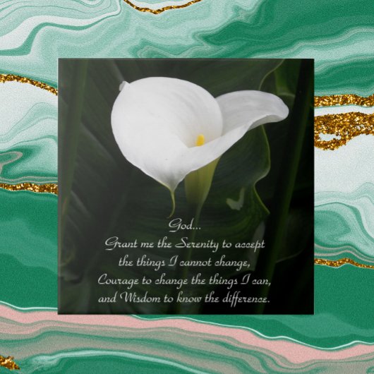 Inspirerend Serenity Prayer Witte Calla Lily Tegeltje