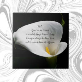 Inspirerend Serenity Prayer Witte Calla Lily Tegeltje