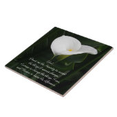 Inspirerend Serenity Prayer Witte Calla Lily Tegeltje (Zijkant)