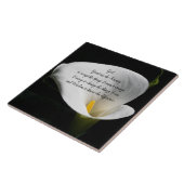 Inspirerend Serenity Prayer Witte Calla Lily Tegeltje (Zijkant)