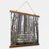 Inspirerend Serenity Prayer Zonovergoten Bos Hangend Wandkleed (Gebogen)