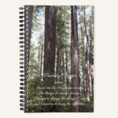 Inspirerend Serenity Prayer Zonovergoten Bos Notitieboek (Voorkant)