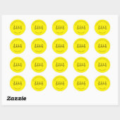 Inspirerend, silhouet geluksfeestdansers ronde sticker (Vel)