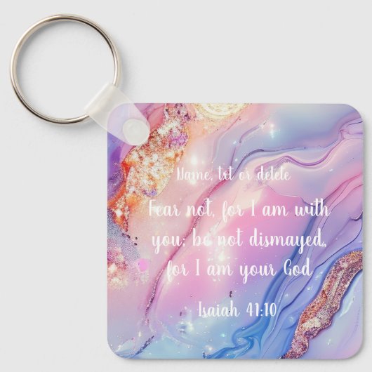 Inspirerend Sleutelhanger – Jesaja 41:10 Vrees nie (Voorkant)