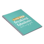 Inspirerend smeltbaar Blauwgroen licht Notitieboek (Rechterzijde)