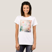 Inspirerend "Smile" Floral Waterverf Design T-shirt (Voorkant volledig)