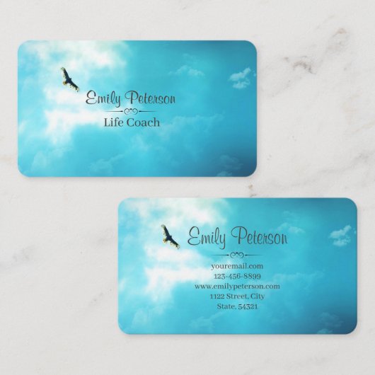 Inspirerend Soaring Hawk in de hemel Visitekaartje (Voorkant / Achterkant)