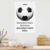 Inspirerend Soccer Football Uniek Kunstwerk Poster (Keuken)